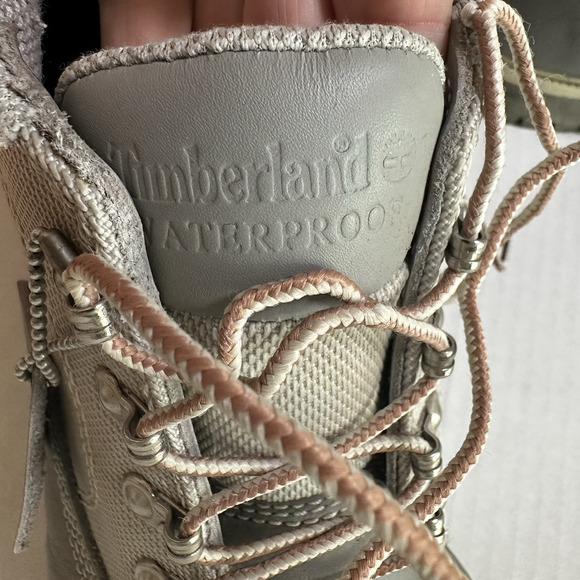 Timberland Converge Waterproof Gray Leather/Canvas Field Boots sz 9M main image 8